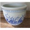 Image 1 : Chinese Ceramic Pot, White & Blue 10" Dia, 8" Tall