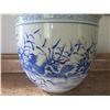Image 3 : Chinese Ceramic Pot, White & Blue 10" Dia, 8" Tall