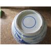 Image 8 : Chinese Ceramic Pot, White & Blue 10" Dia, 8" Tall