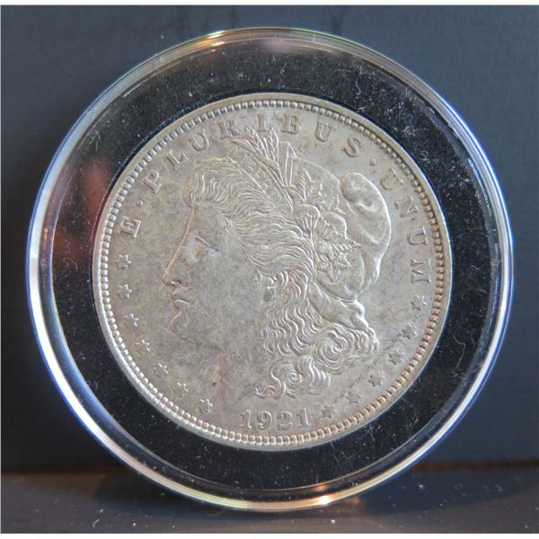 1921 Morgan Silver Dollar w/ Clear Case