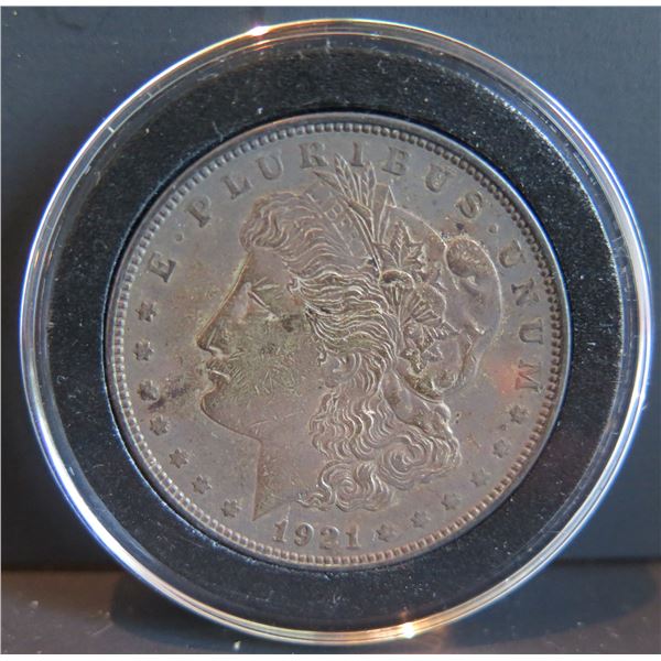 1921 Morgan Silver Dollar w/ Clear Case