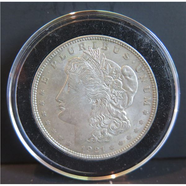 1921 Morgan Silver Dollar w/ Clear Case