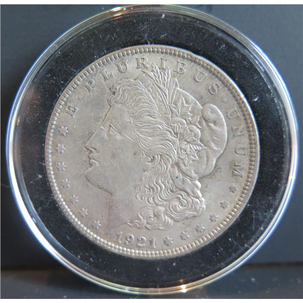 1921 Morgan Silver Dollar w/ Clear Case