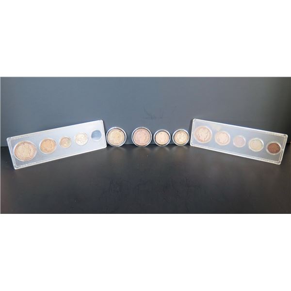 Qty 13 Misc. Coins: Silver Dollars, 1/2 Dollars, Quarters, Dime, Pennies