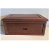 Image 1 : Rectangular Wooden Box w/Drawer 18.5"x 10.5"x 8"H