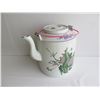 Image 2 : Asian Porcelain Teapot w/ Floral Motif 9.5" Tall