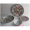 Image 1 : Qty 4 Famille Rose Serving Plates & Bowls, Hong Kong