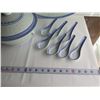 Image 25 : Qty 12 Chinese Ceramic Serving Platters, Lidded Bowl & Spoons, Blue & White