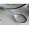 Image 8 : Qty 12 Chinese Ceramic Serving Platters, Lidded Bowl & Spoons, Blue & White