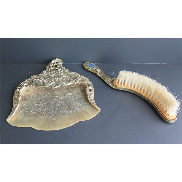 Qty 2 Small Brush & Dust Pan Engraved