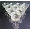 Image 1 : Qty 10 Etched Wine Glasses