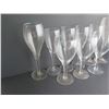 Image 3 : Qty 9 Clear Tulip Shaped Wine Glasses,  Various Sizes