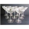 Image 1 : Qty 9 Etched Champagne Coupes