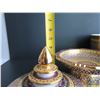 Image 16 : Thai Benjarong Porcelain Lidded Bowl w/ Stand 12" Tall