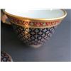 Image 8 : Thai Benjarong Porcelain Lidded Teacup/Bowl w/ Stand 4" Tall