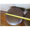 Image 10 : Qty 2 Wood Upholstered Bar Stools  w/Curved Legs 24" Tall