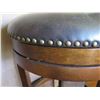 Image 3 : Wood Upholstered Bar Stool w/Curved Legs 29" Tall