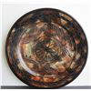 Image 1 : Ceramic Platter, New Zealand, Brown Black White, 11" Dia