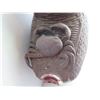 Image 7 : Chinese Clay Water Jug, Brown Basket Pattern 11" Tall  (Broken Spout)