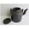 Image 4 : Chinese Clay Teapot, Cylinder Brown 5.5"Tall