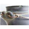 Image 11 : Chinese Clay Teapot w/ Metal Handle, Black Maker's Mark 6" Tall