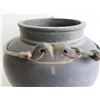 Image 13 : Chinese Clay Teapot w/ Metal Handle, Black Maker's Mark 6" Tall