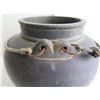 Image 14 : Chinese Clay Teapot w/ Metal Handle, Black Maker's Mark 6" Tall