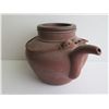 Image 3 : Chinese Yixing Clay Teapot w/ Metal Handle, Terracotta Maker's Mark 5.5" Tall