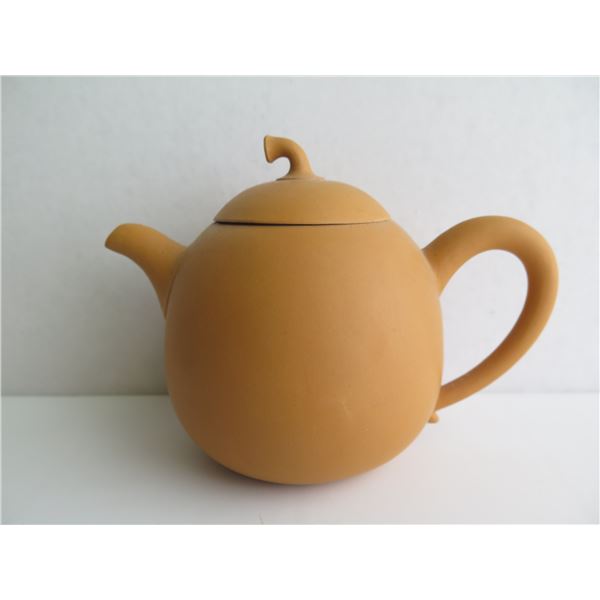 Chinese Yixing Clay Teapot, Yellow Maker's Mark  4.5" Tall
