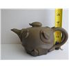 Image 23 : Chinese Yixing Clay Teapot w/Raised Turtle Figures, Brown 4" Tall