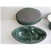 Image 8 : Qty 2 Ceramic Rabbit Terrine, Oval, Green, 5" Tall