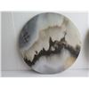 Image 2 : Qty 2 Chinese Stone Plates w/ Chinese Symbols 10" Dia