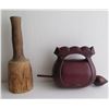 Image 1 : Qty 2 Chinese Musical Instruments, Muyu w/ Wooden Stick