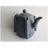 Image 2 : Chinese Yixing Clay Teapot w/ Bamboo Motif Black Maker's Mark, 4" Tall