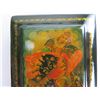 Image 2 : Russian Lacquer Jewelry Box, Rectangular Hinged Lid Hand Painted Signed 6.25"W