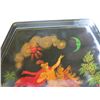 Image 2 : Russian Lacquer Jewelry Box, Hexagonal Hand Painted w/Authentication 5" W
