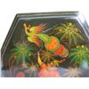 Image 2 : Russian Lacquer Jewelry Box, Hexagonal Hand Painted Signed, 6"W