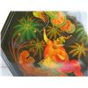 Image 3 : Russian Lacquer Jewelry Box, Hexagonal Hand Painted Signed, 6"W