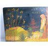 Image 2 : Russian Lacquer Jewelry Box, Rectangular Hinged Lid, Hand Painted Signed 5.5"x 8.25"