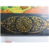 Image 8 : Russian Lacquer Jewelry Box, Rectangular Hand Painted Signed 4.25"x 8"