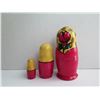 Image 3 : Qty 3 Matryoshka Russian Wooden Nesting Dolls