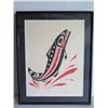 Image 1 : Framed Art, "Salmon" Limited Edition Stan Greene Signed Print 12" x 15"