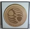 Image 1 : Framed Art, "Walk In Balance" Brown & Beige Print 17" x 17"