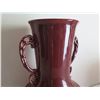 Image 2 : Thai Ceramic Vase w/ Handles, Burgundy