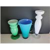 Image 2 : Qty 3 Glass Vases, Villeroy & Boch Water Pitcher Maker's Mark