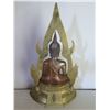 Image 2 : Seated Buddha on Stand w/ Metal Ornamentation 13" Tall