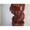 Image 8 : Asian Wood Carved Dragons, Eagle & Fish Figurine, 19"Tall