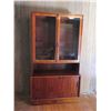 Image 2 : Danish China Cabinet w/ Glass Shelves, Lighted 43" x 17" x 77"H