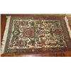 Image 1 : Persian Rug, Geometric Pattern Red/Green/Blue/White 64" x 42"