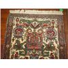 Image 2 : Persian Rug, Geometric Pattern Red/Green/Blue/White 64" x 42"